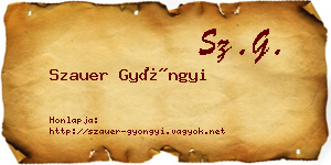 Szauer Gyöngyi névjegykártya