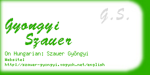 gyongyi szauer business card