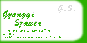 gyongyi szauer business card